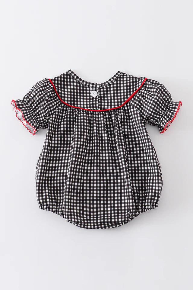 Georgia Girls Embroidered Gingham Bubble