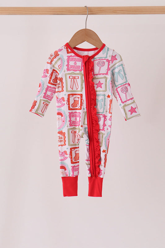 Baby | Santa Carousel Bamboo Romper