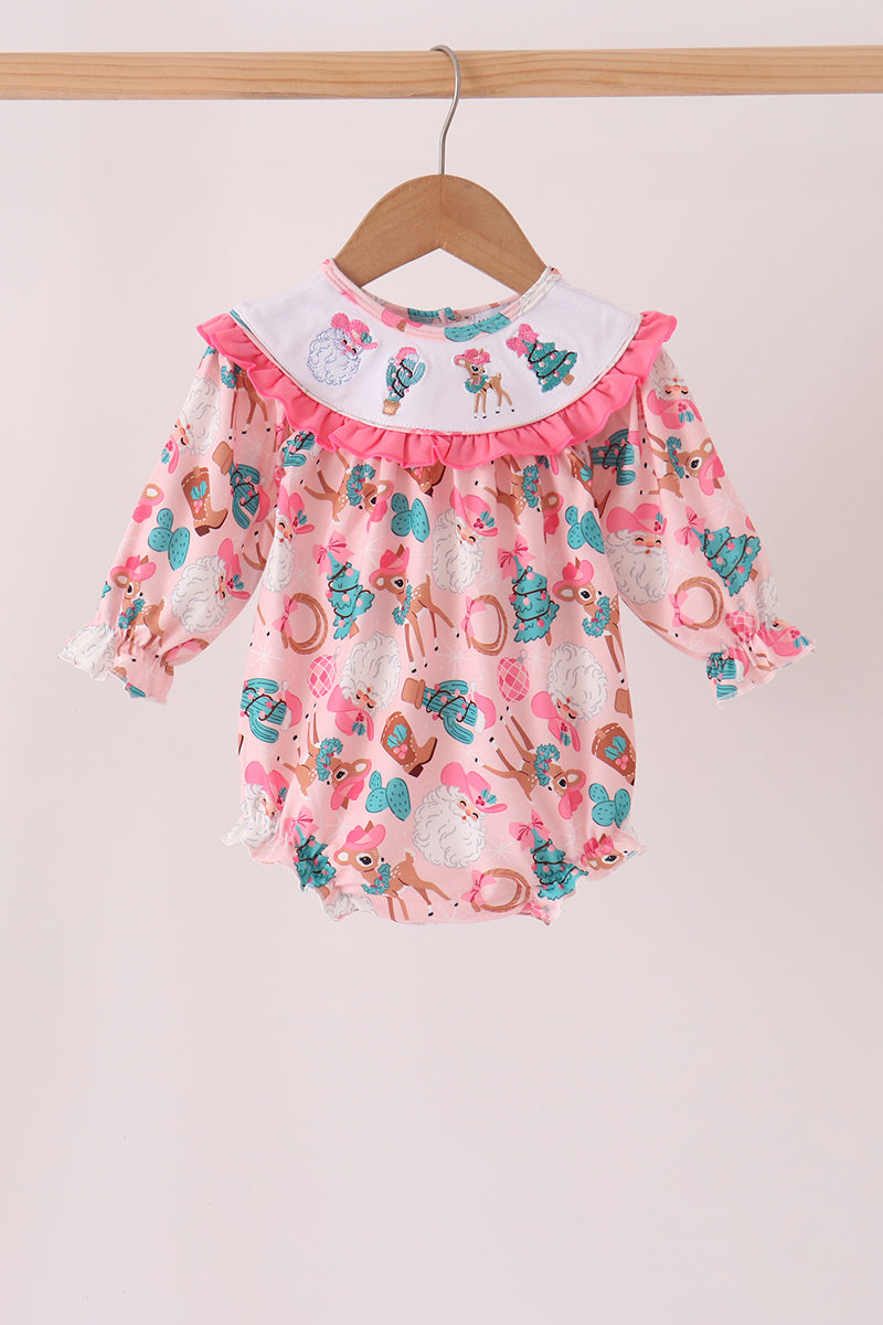Baby | Cowgirl Santa Ruffle Bubble