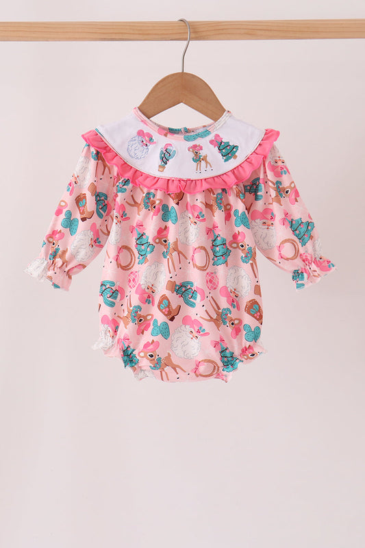 Baby | Cowgirl Santa Ruffle Bubble