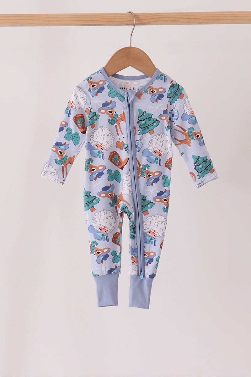 Little Boys | Cowboy Santa Bamboo Romper