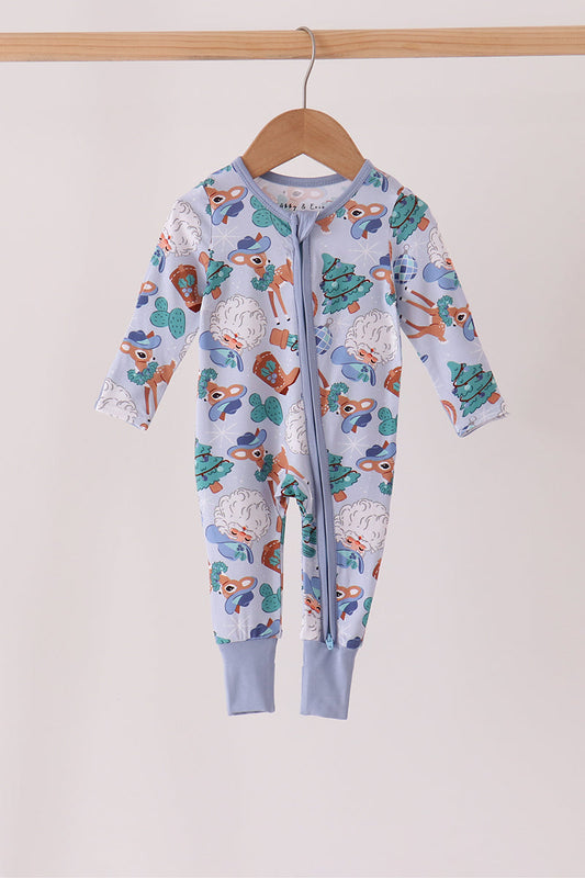 Little Boys | Cowboy Santa Bamboo Romper