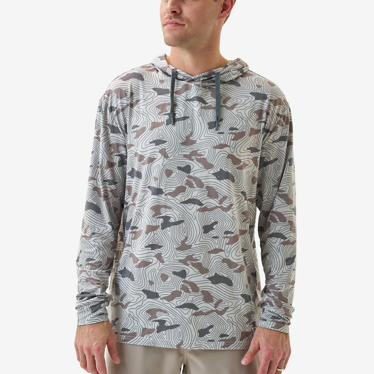Burlebo Performance Hoodie | Topo Desert Camo