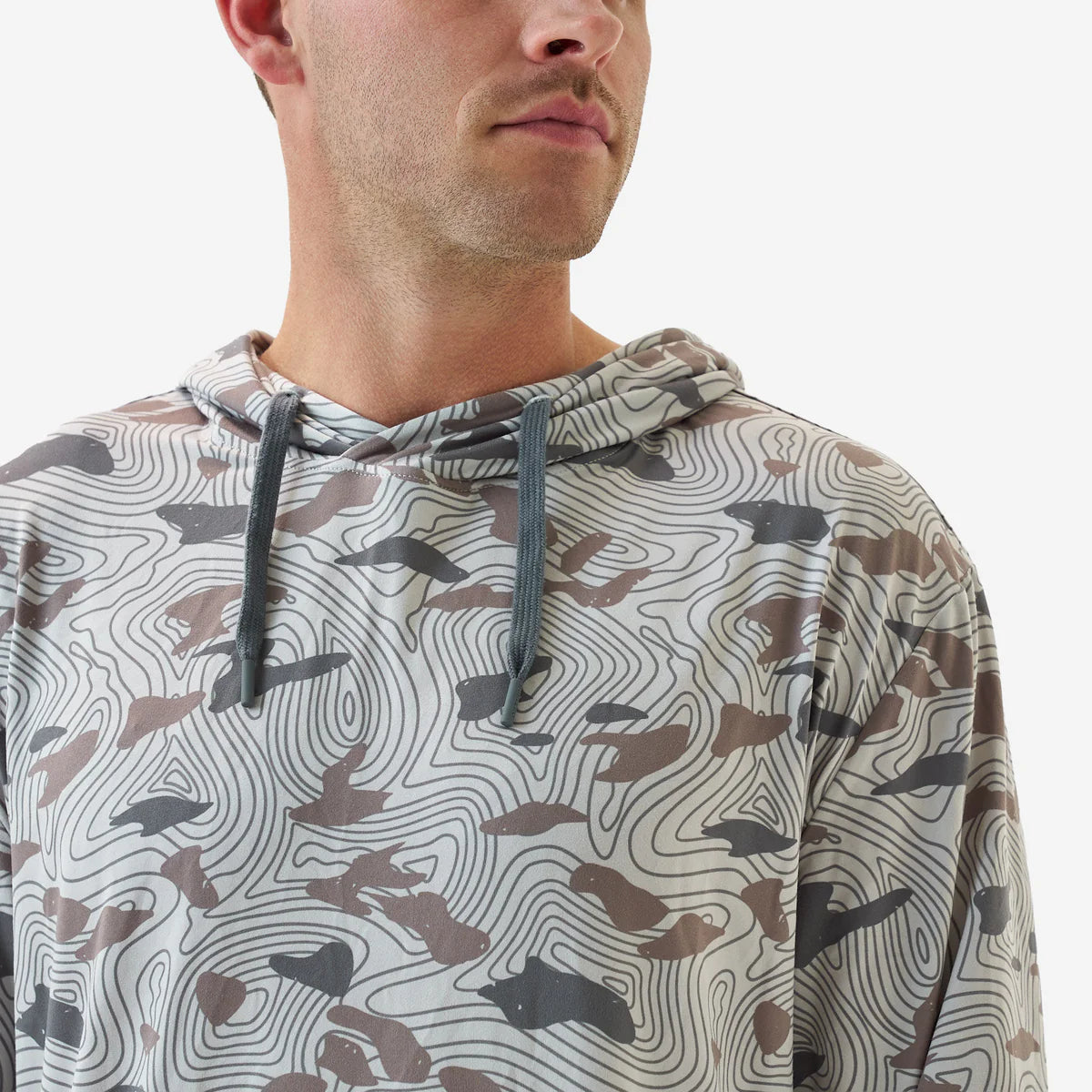 Burlebo Performance Hoodie | Topo Desert Camo