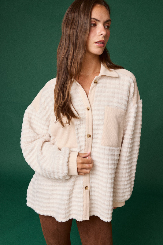 Luxurious Textured Oversized Cardigan