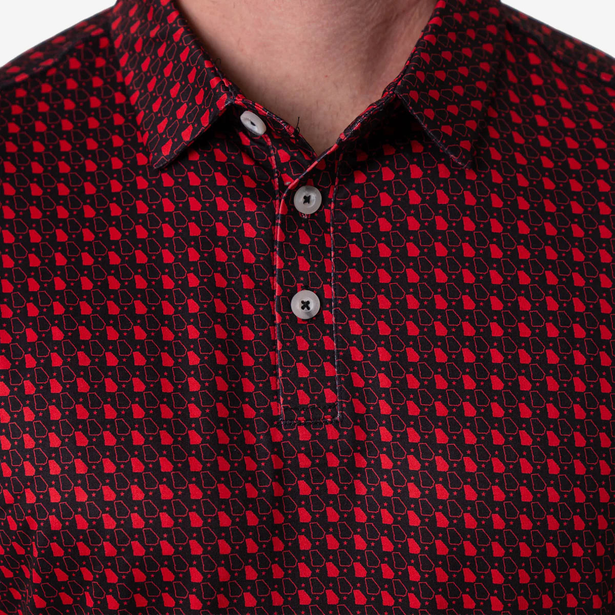 Burlebo Performance Polo | GA Black & Red