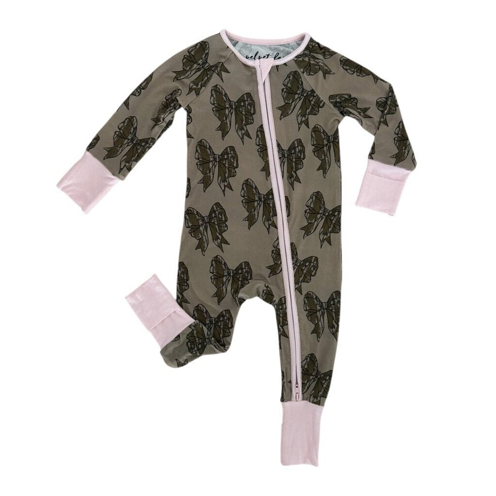Bamboo Zipper Pajama | Mossy Oak® Original Bottomland® Bows