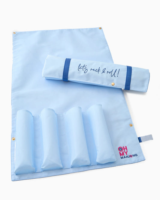 Oh My Mahjong | Light Blue Let's Rack & Roll Bag