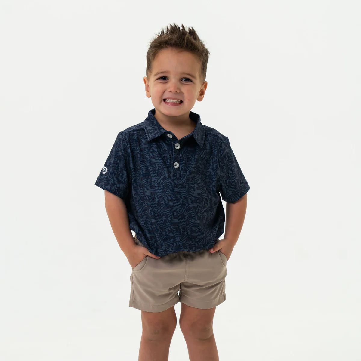 Burlebo Youth Performance Polo | Stars & Stripes Navy