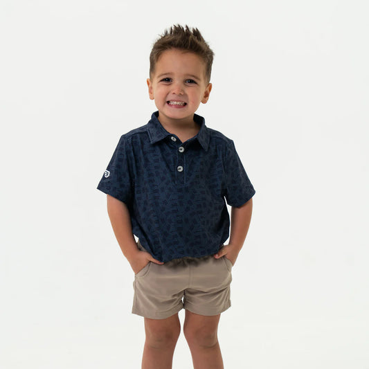 Burlebo Youth Performance Polo | Stars & Stripes Navy