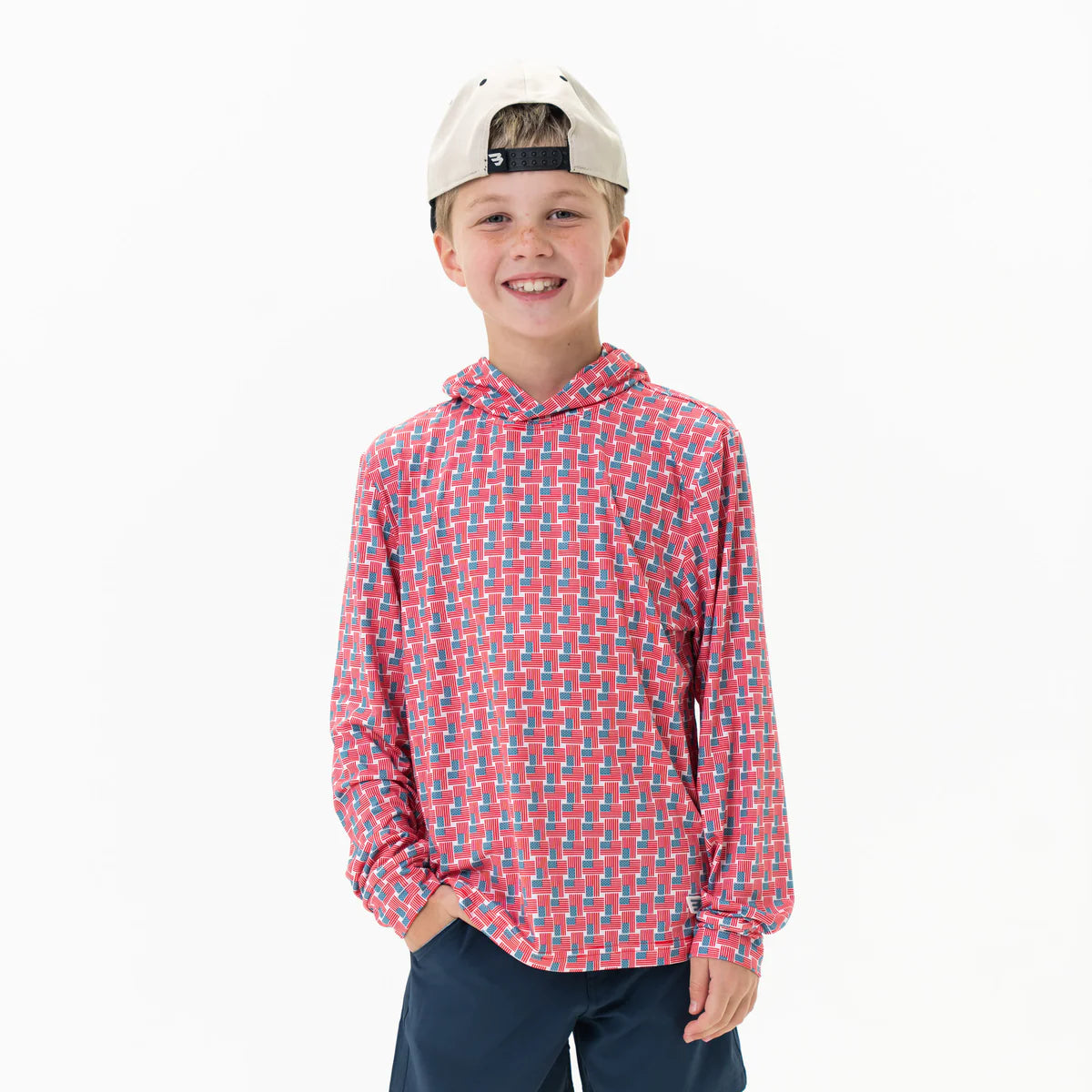Burlebo Youth Performance Hoodie | American Flag