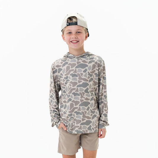 Burlebo Youth Performance Hoodie | Classic Deer Camo
