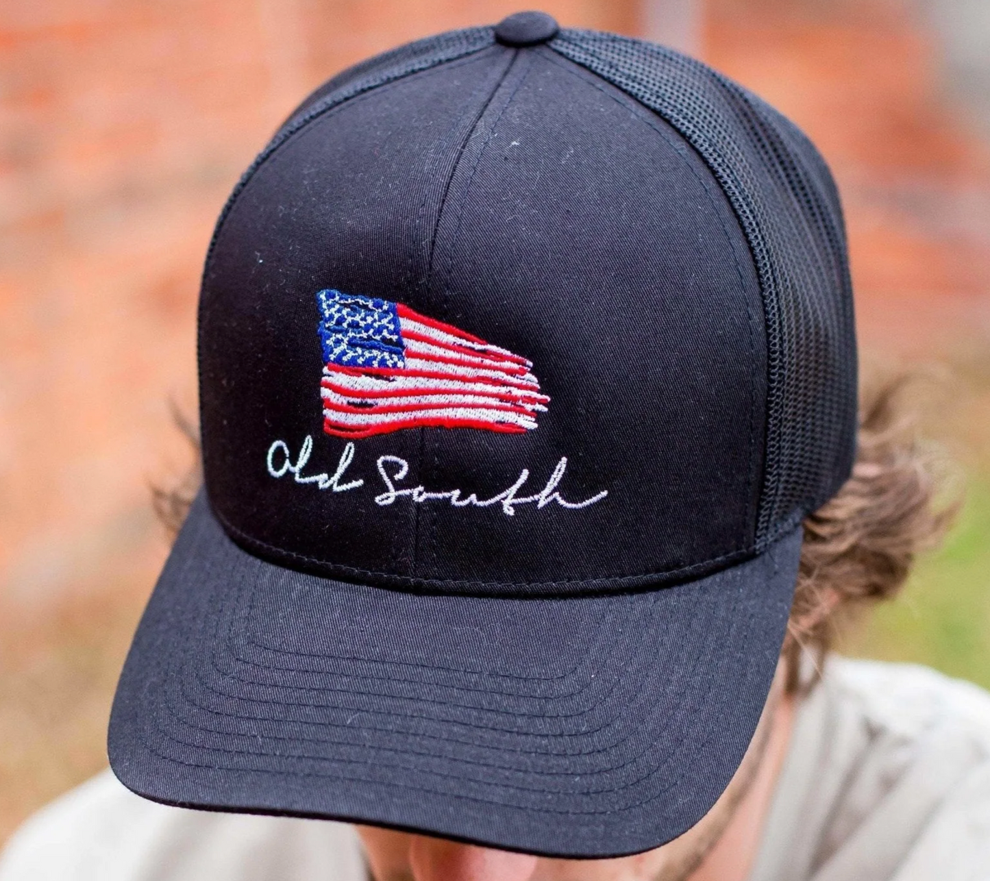 American Flag Black Hat