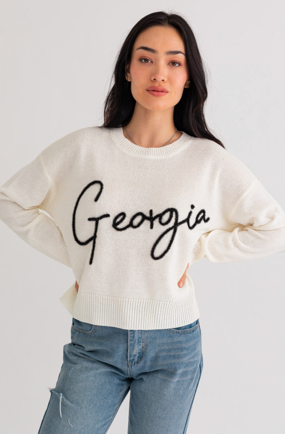 "Georgia" Tinsel Sweater