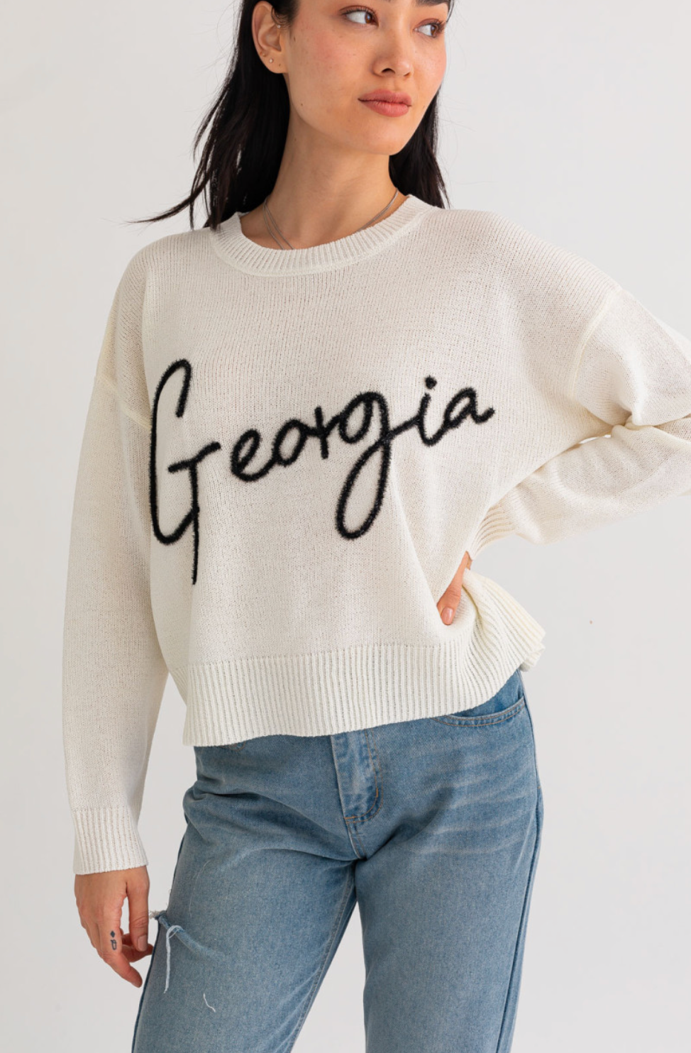 "Georgia" Tinsel Sweater