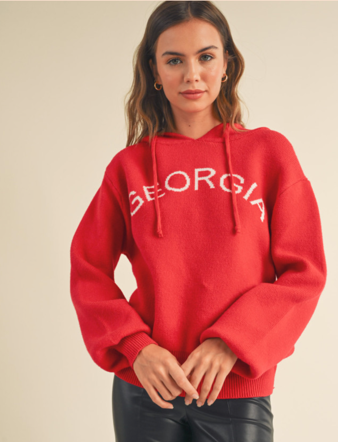 Georgia Hoodie Sweater Red