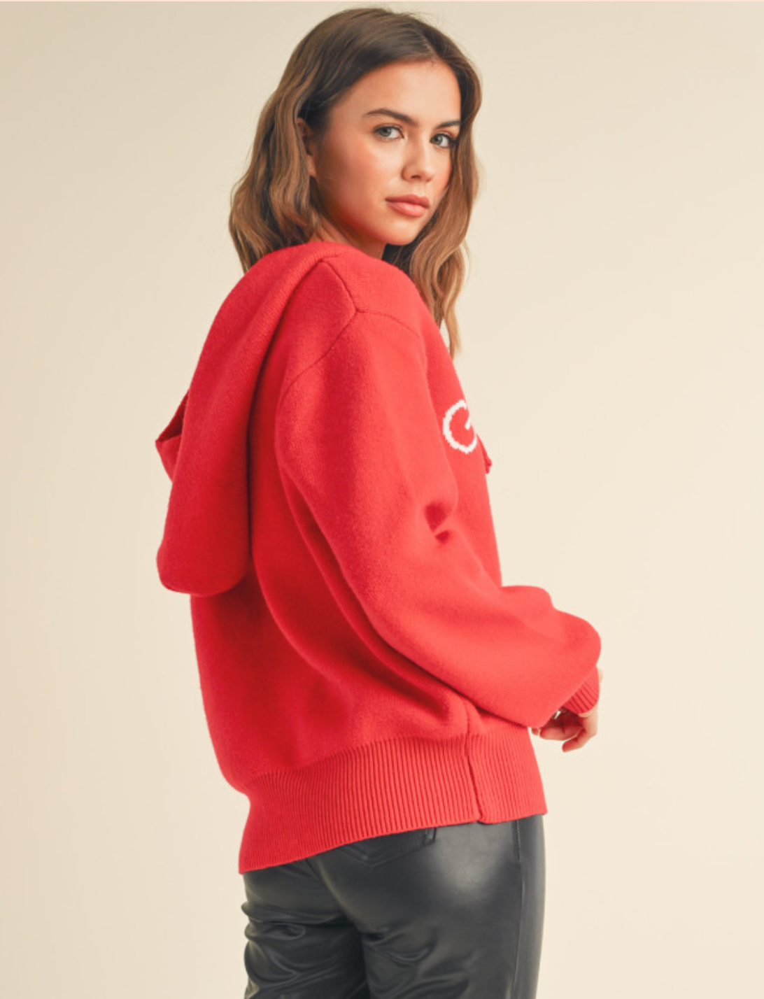 Georgia Hoodie Sweater Red