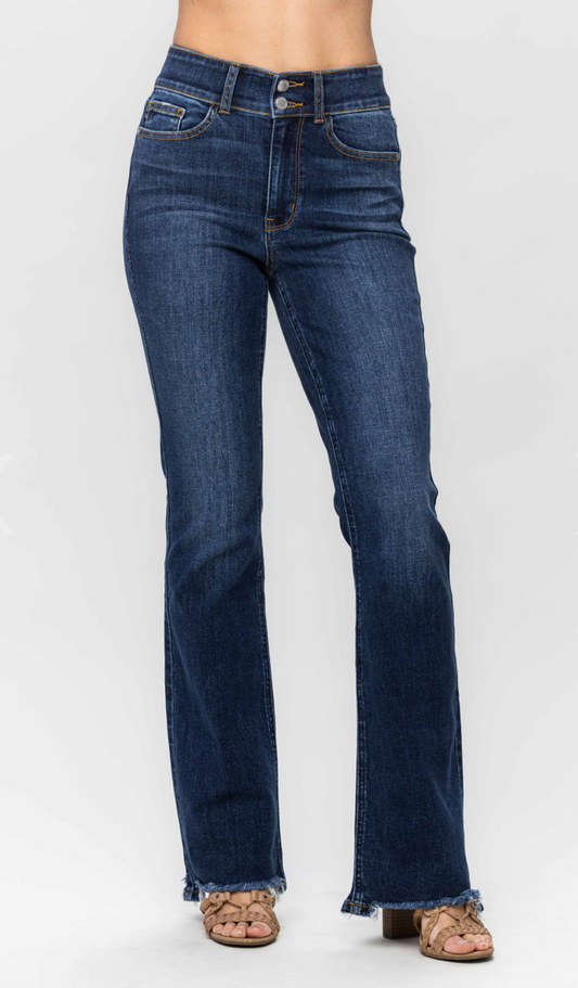 Judy Blue High Waist Frayed Hem Bootcut