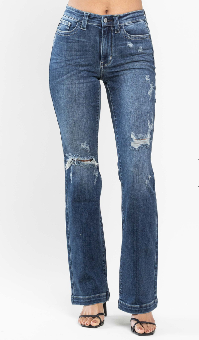 Judy Blue Jeans - Mid Rise Destroyed Bootcut