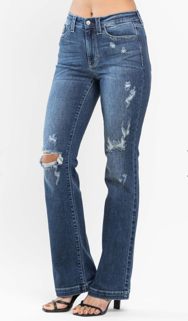 Judy Blue Jeans - Mid Rise Destroyed Bootcut