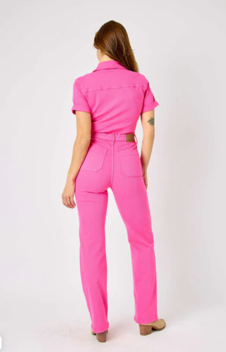 Hot Pink Judy Blue Jumpsuit