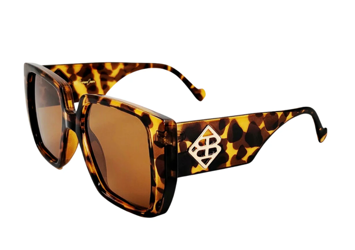 Totally Tortoise BC Square Sunglasses with Polarized Lenses