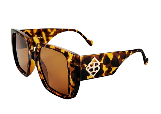 Totally Tortoise BC Square Sunglasses with Polarized Lenses