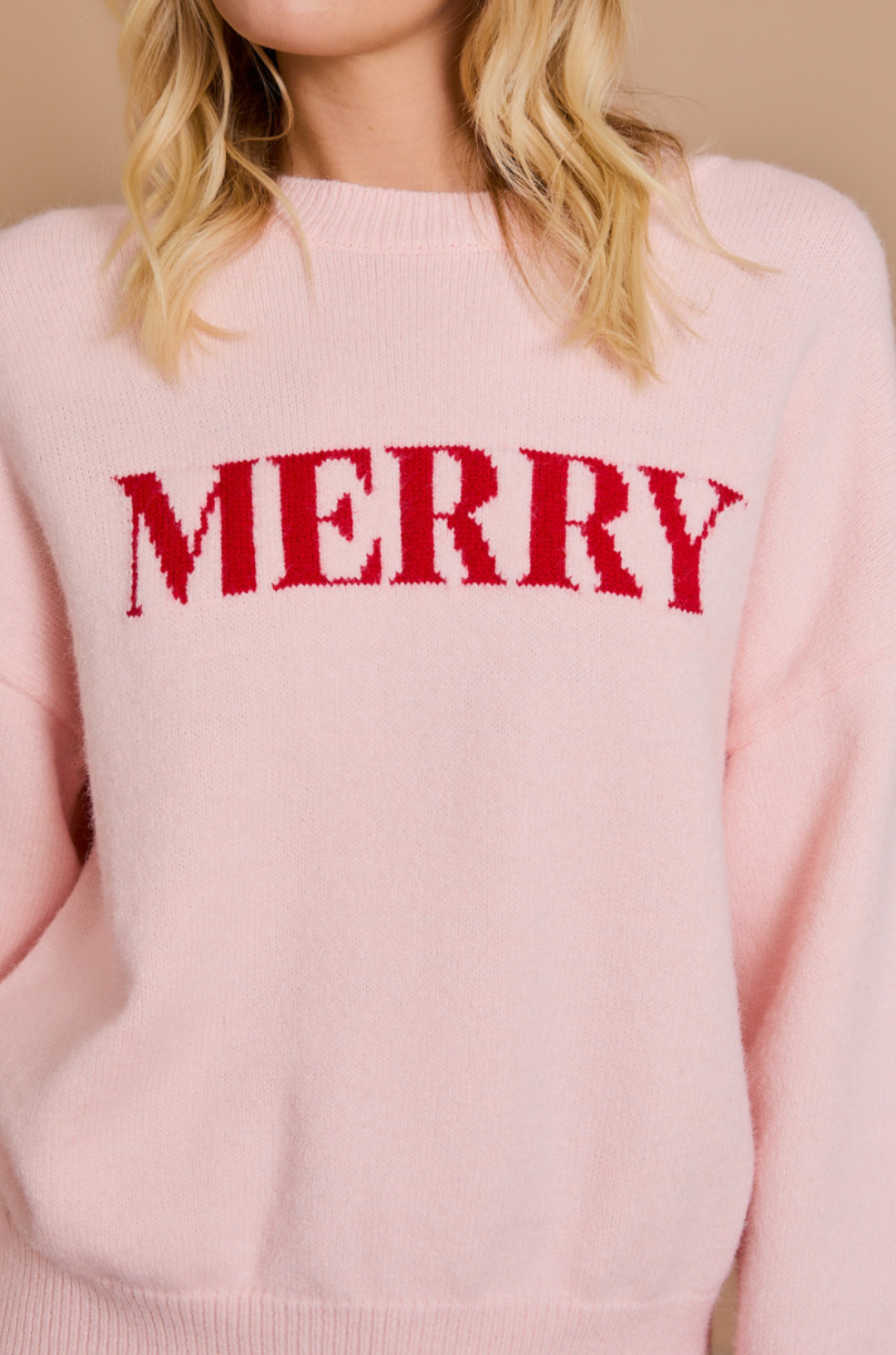 Merry Pink & Red Pullover Sweater