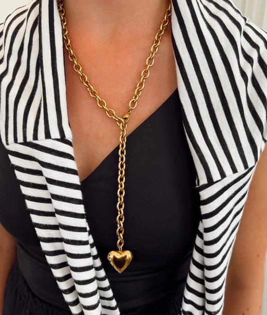 Gold Heart Necklace - XL