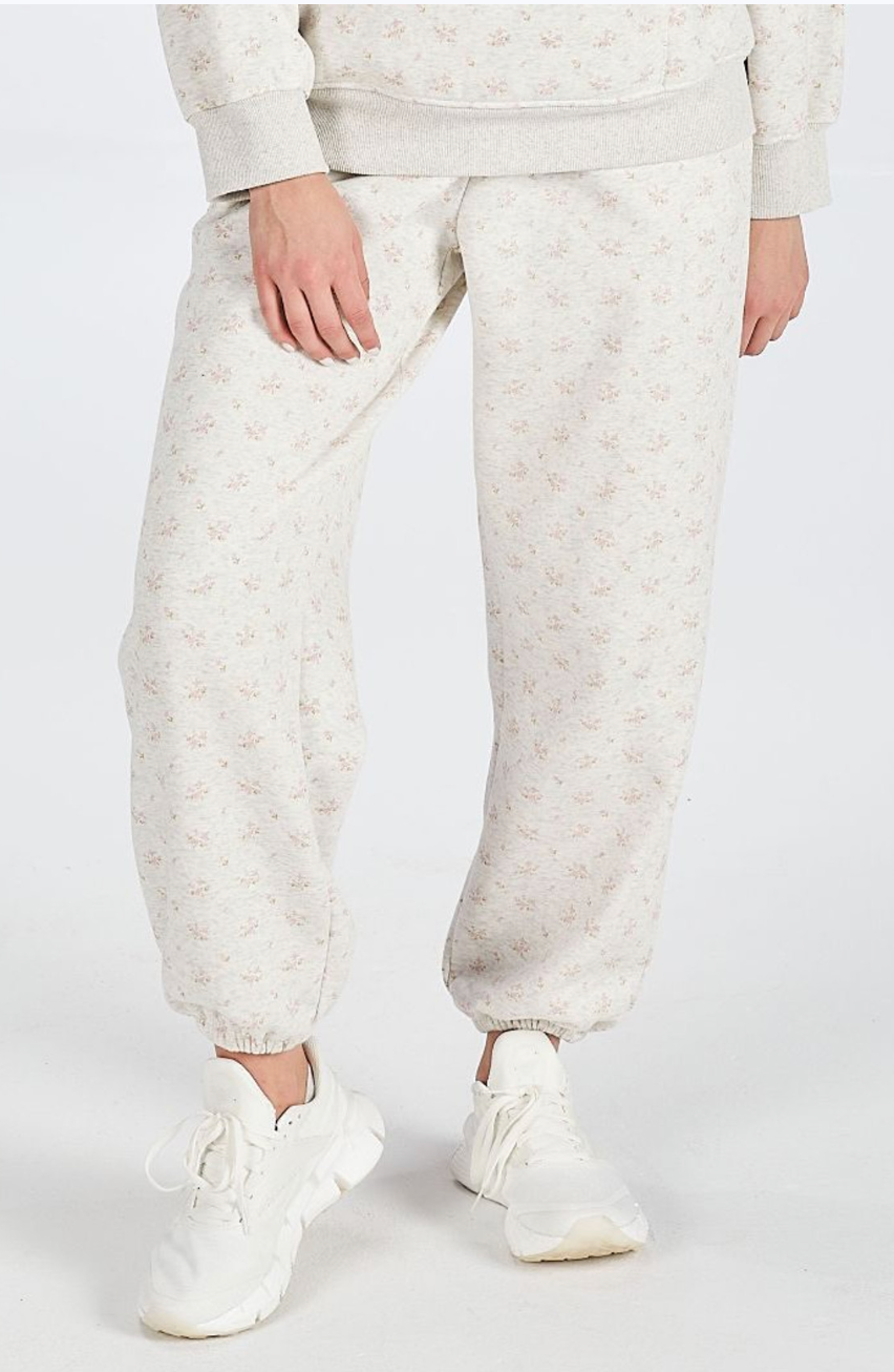 Allison Floral Pink Bow Sweat Set