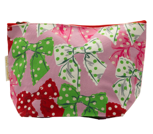 Holiday Bows Canvas Pouch