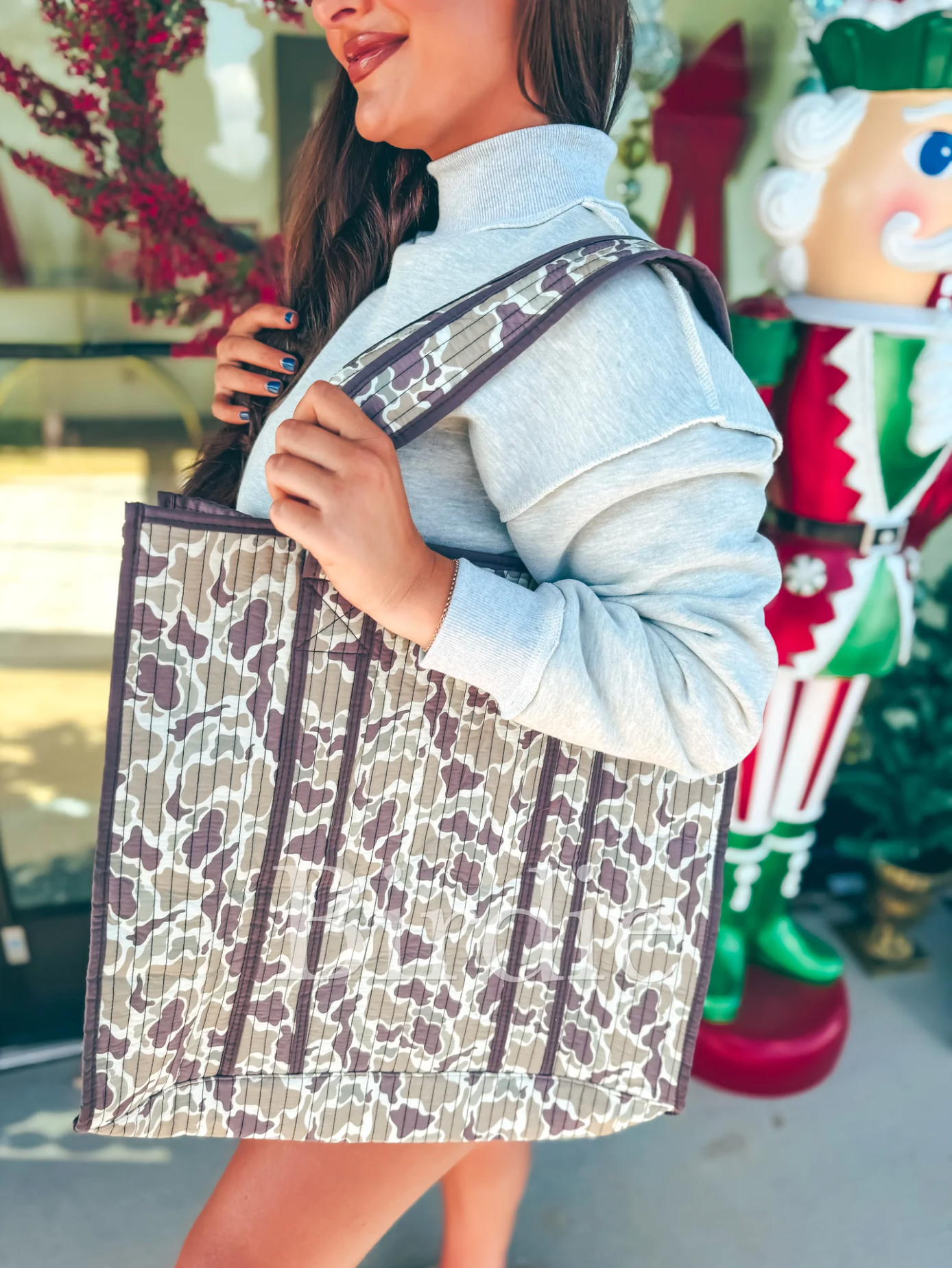 Duck Camo Quilted Tote Bag