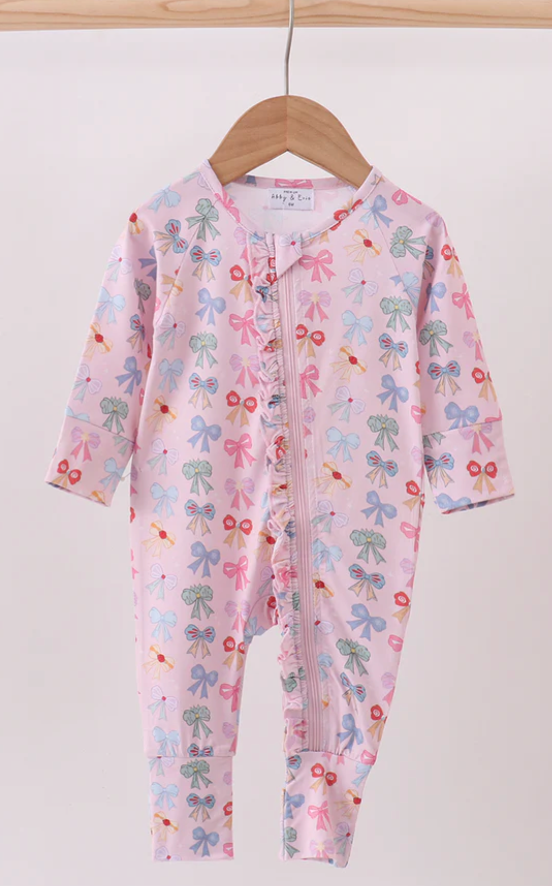 Whimsical Bows Ruffle Bamboo Romper