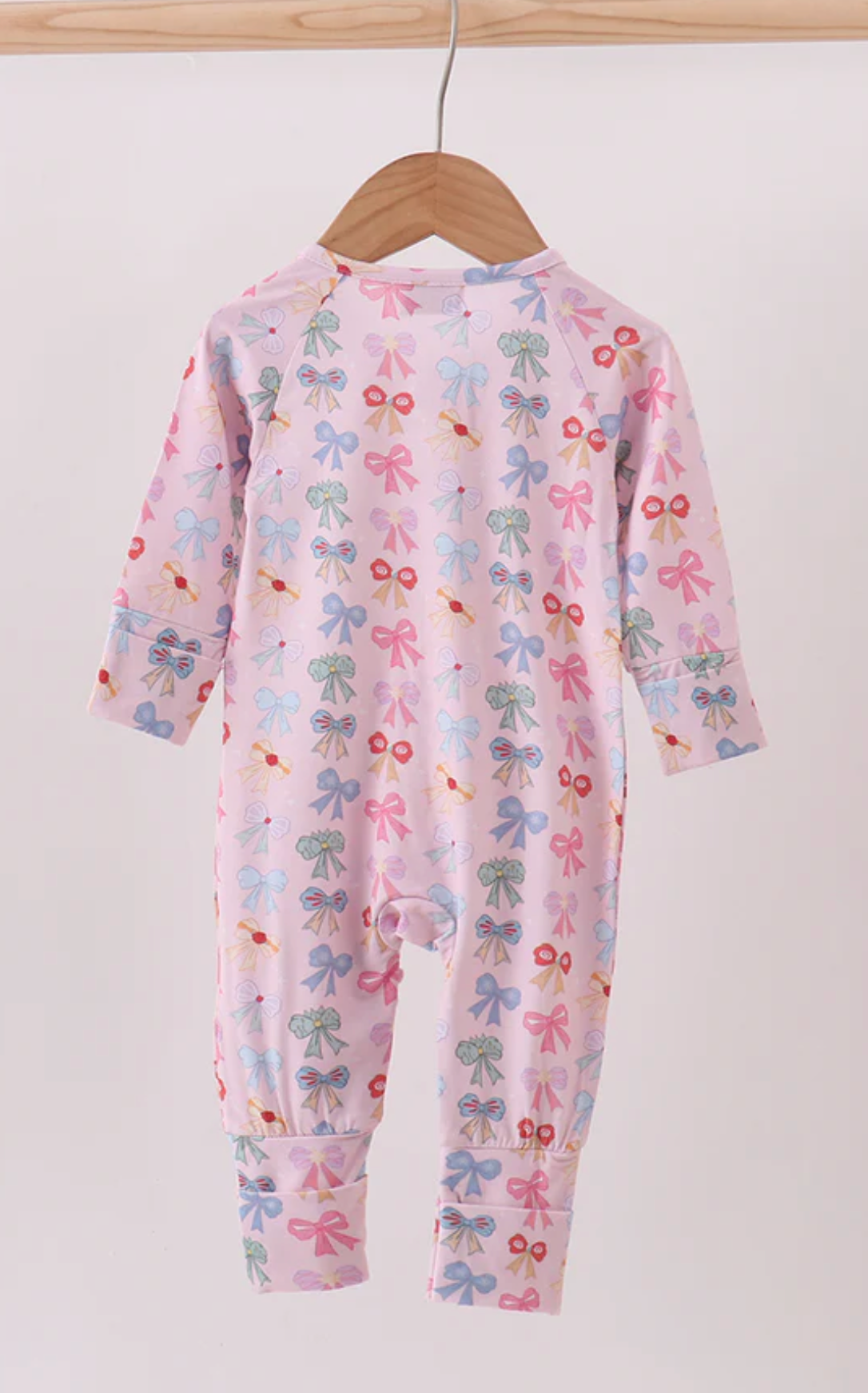 Whimsical Bows Ruffle Bamboo Romper