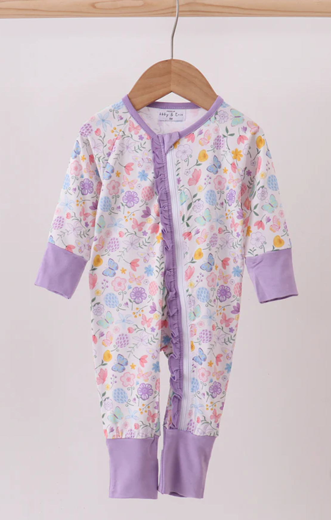 Butterfly Garden Bamboo Ruffle Romper