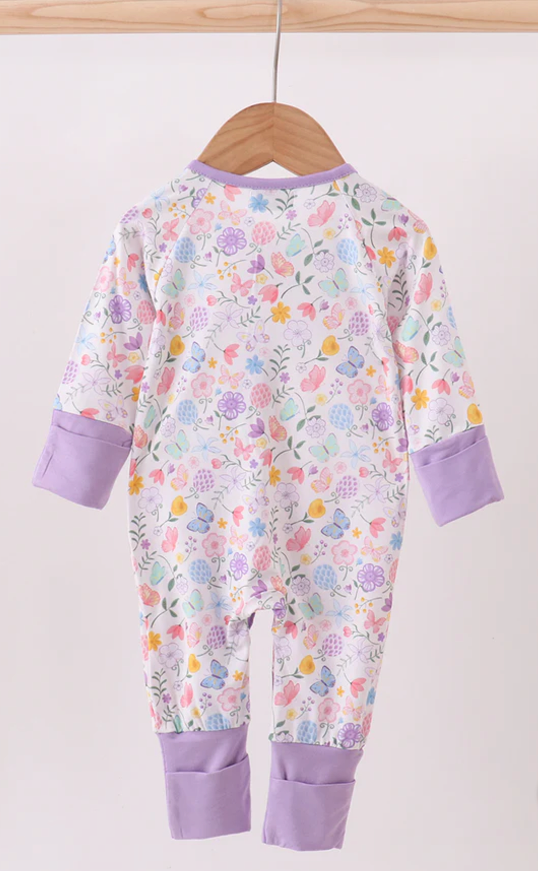 Butterfly Garden Bamboo Ruffle Romper