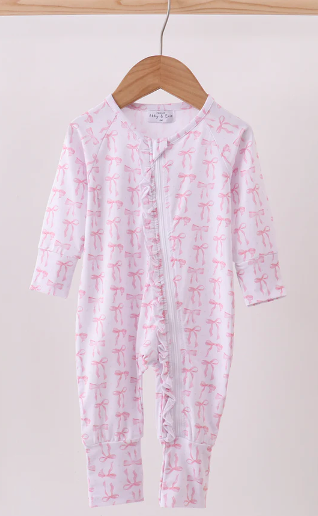 Tiny Bows Bamboo Ruffle Romper