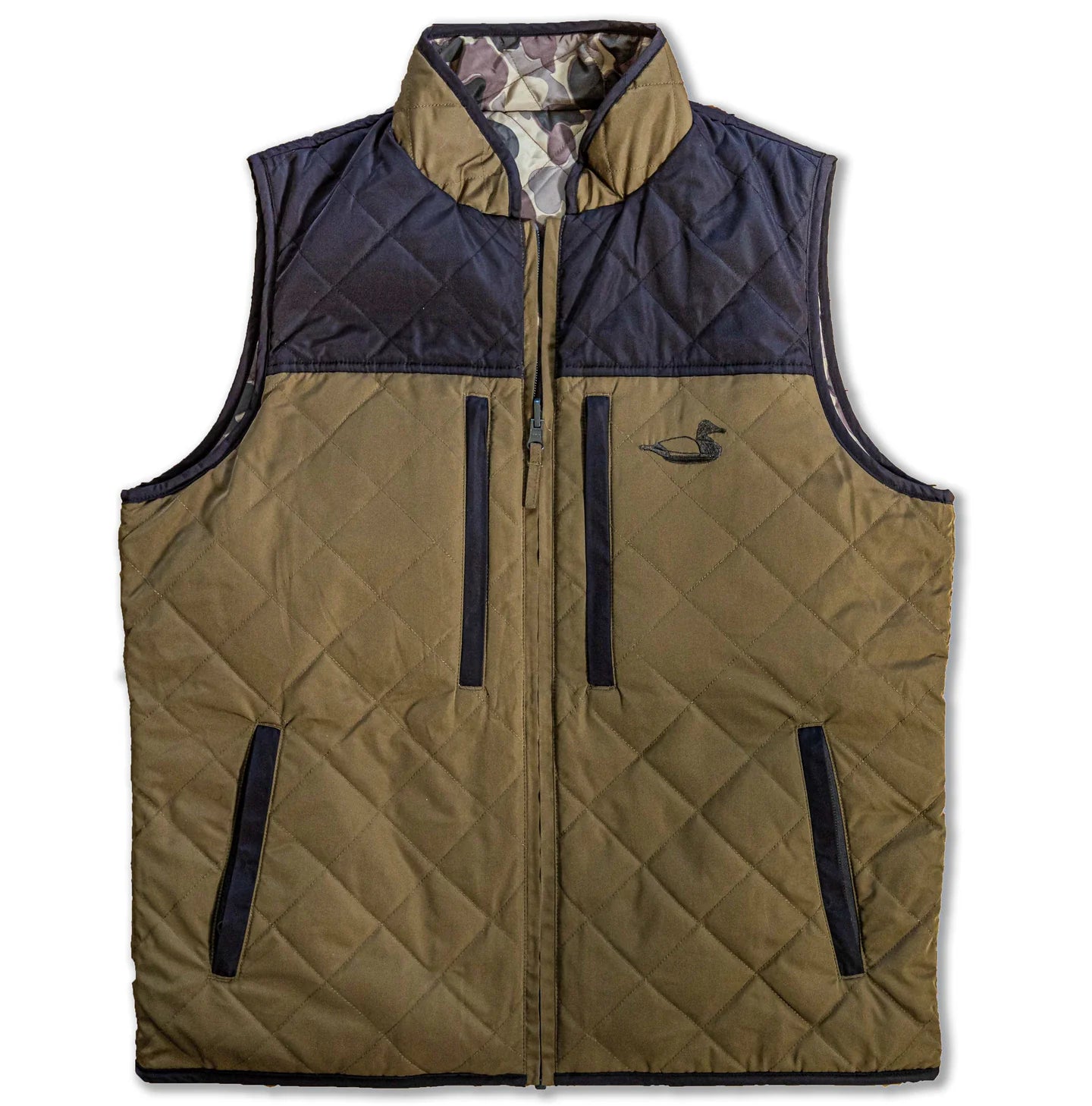 Dixie Decoys South Creek 2.0 Reversible FrogSkin Camo Vest