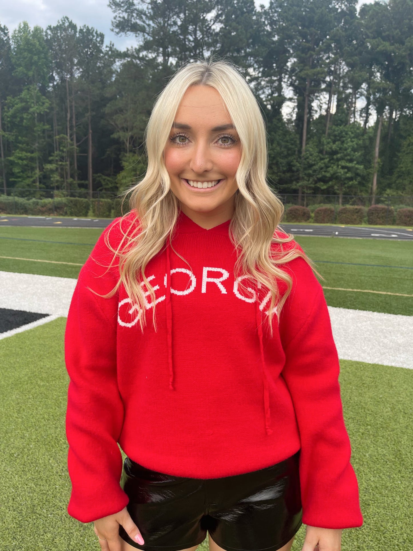 Georgia Hoodie Sweater Red