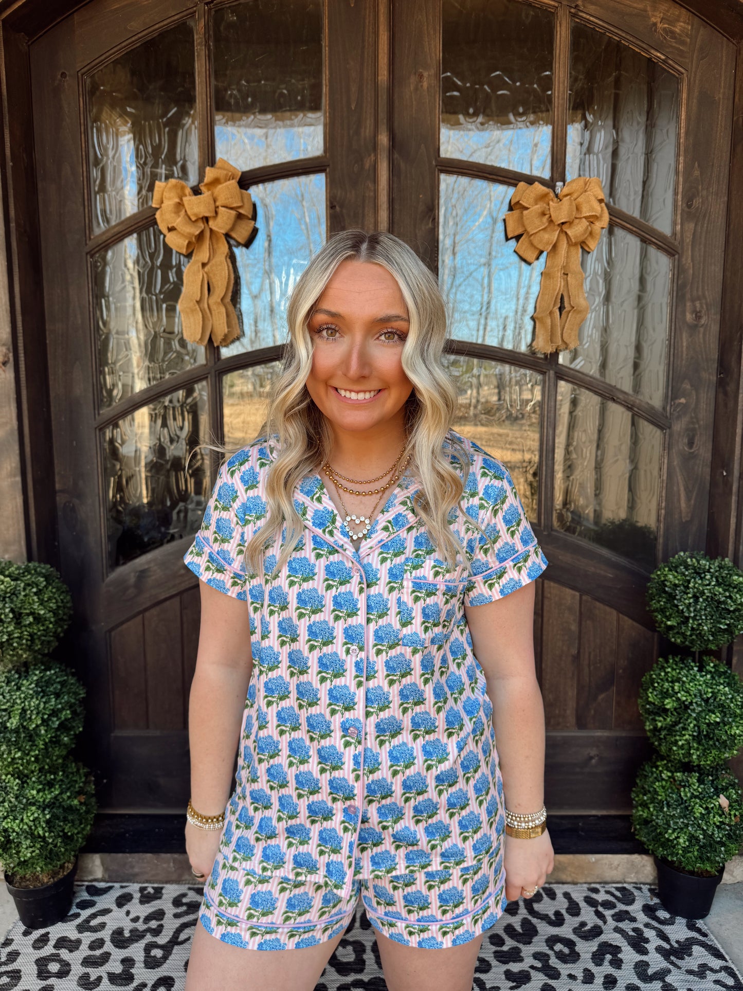 Hydrangea Pajama Set