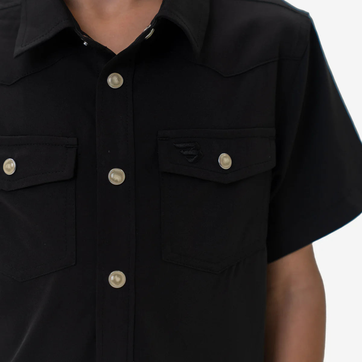 Burlebo Youth Performance Western Shirt | Black
