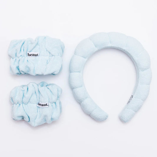 Beaut. Blue Bubble Headband + Wristband Set