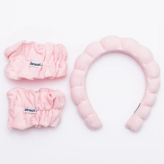 Beaut. Pink Bubble Headband + Wristband Set