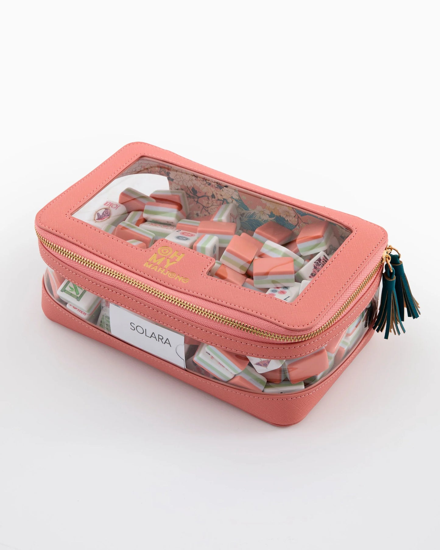 Oh My Mahjong | Coral Tile Storage Bag