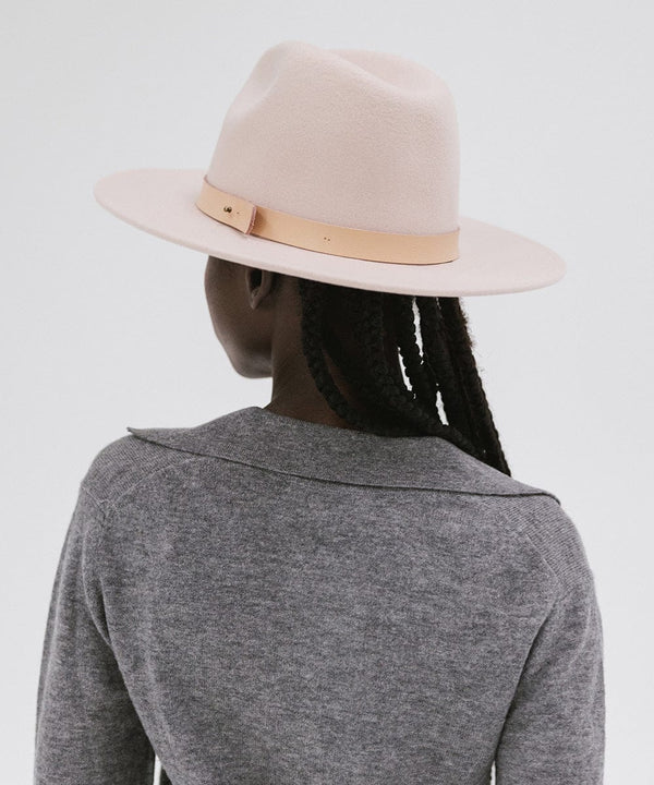 Shiloh Summer Blush Fedora with Leather Band