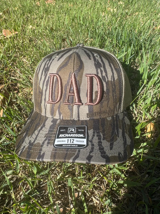 Mossy Oak Bottomland DAD 3D PUFF Embroidered Hat