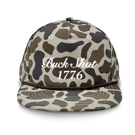 Youth Buck Shot 1776 Embroidered Rope Hat | Old School Camo/Linen