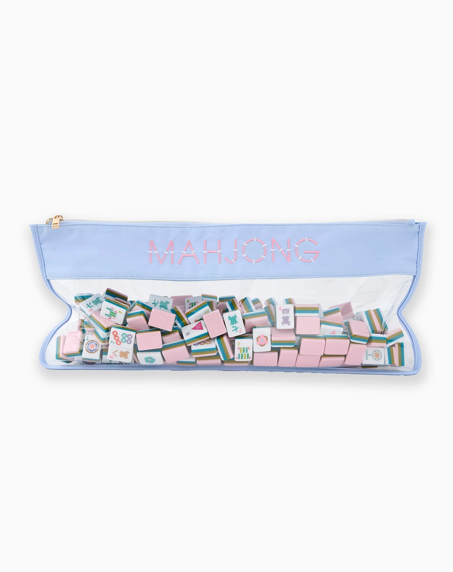 Oh My Mahjong | Light Blue Bamboo Mahjong Bag