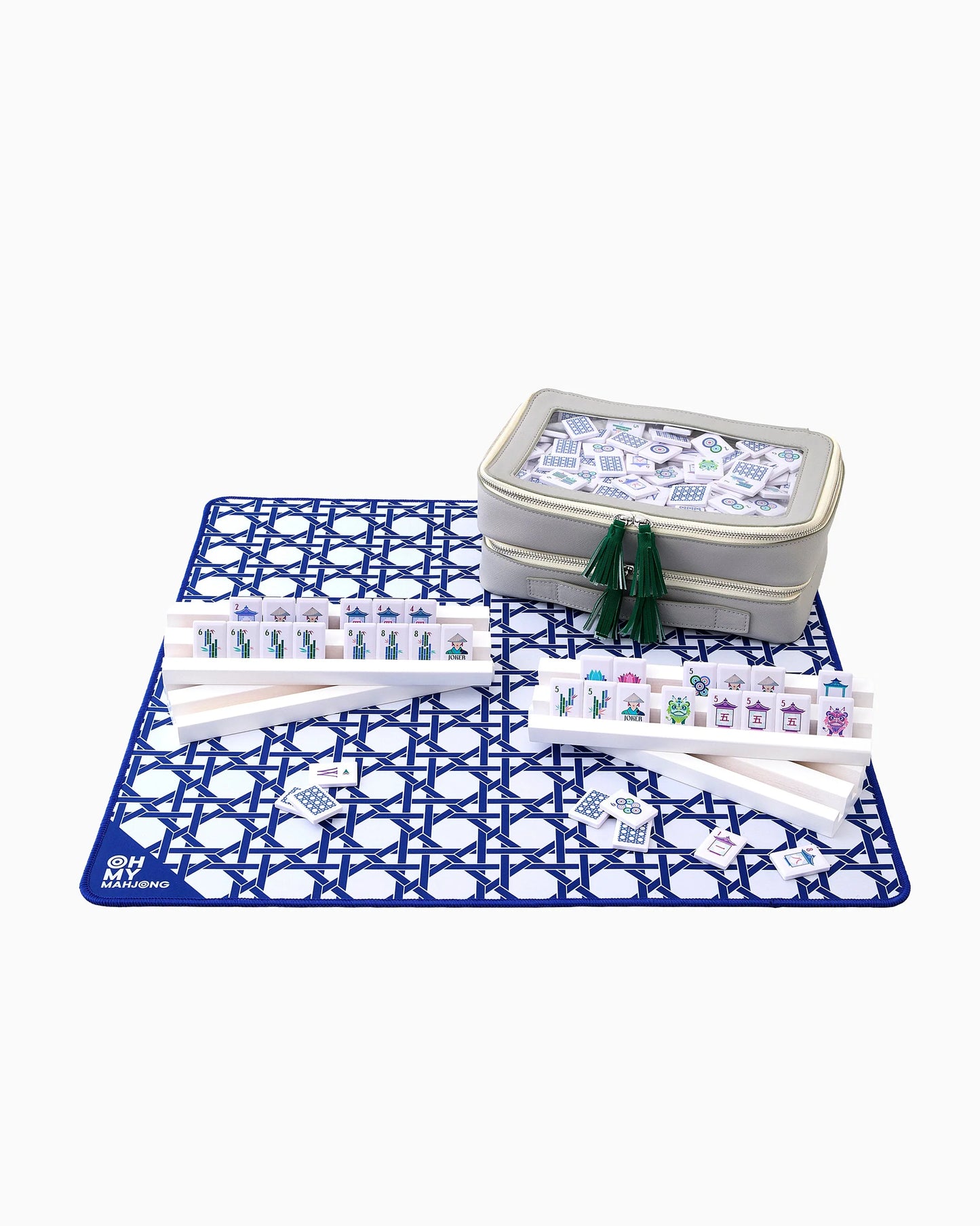 Oh My Mahjong | Mini Blue Cane Mat