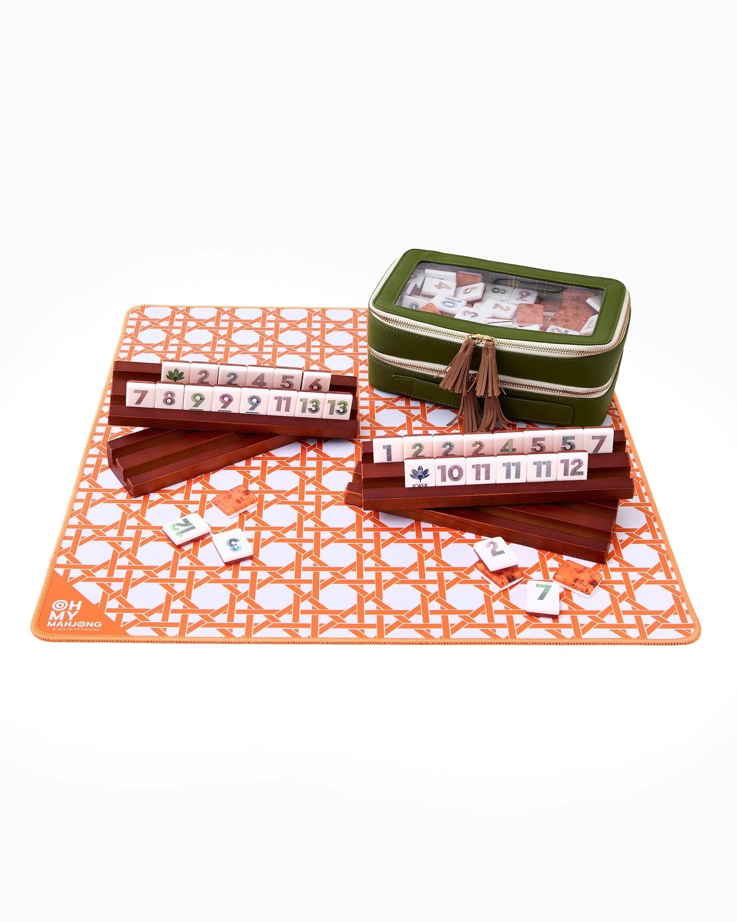 Oh My Mahjong | Mini Orange Cane Mat